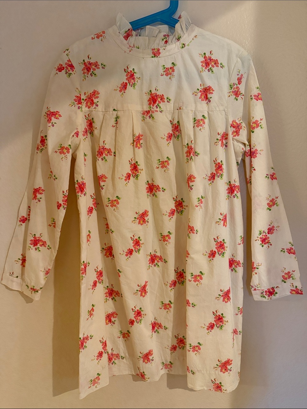 Bonpoint White Dress with Pink Floral Print